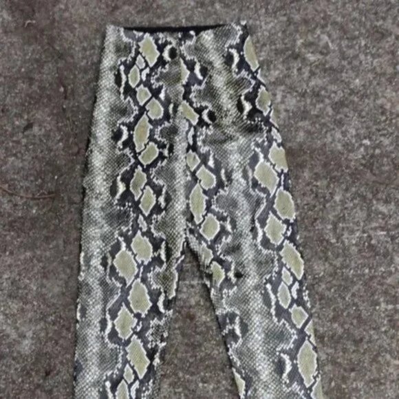 Commando Faux Leather Snakeskin Leggings High Rise Sculpt Fit Size S NWOT - Picture 6 of 6